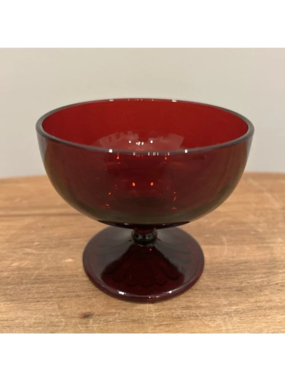 Vintage Anchor Hocking Monarch Royal Ruby Red Glass 3 1/8